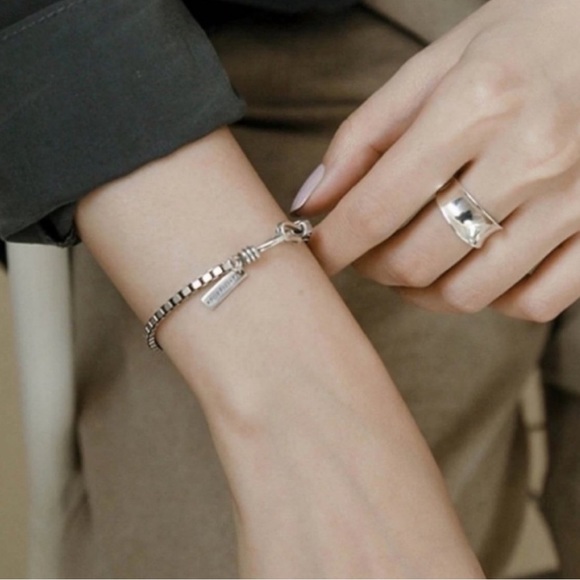 NEW CHAIN 925 STERLING SILVER BRACELET, NICE BRACELET, CUTE BRACELET - Picture 7 of 7